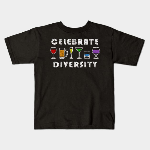 Celebrate Diversity Beer Kids T-Shirt by TriHarder12